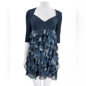 BCBGeneration Blue Ruffled Dress